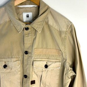 G-Star RAW - Field Jacket Shirt - Large - Khaki Ripstop - 100% Ctn